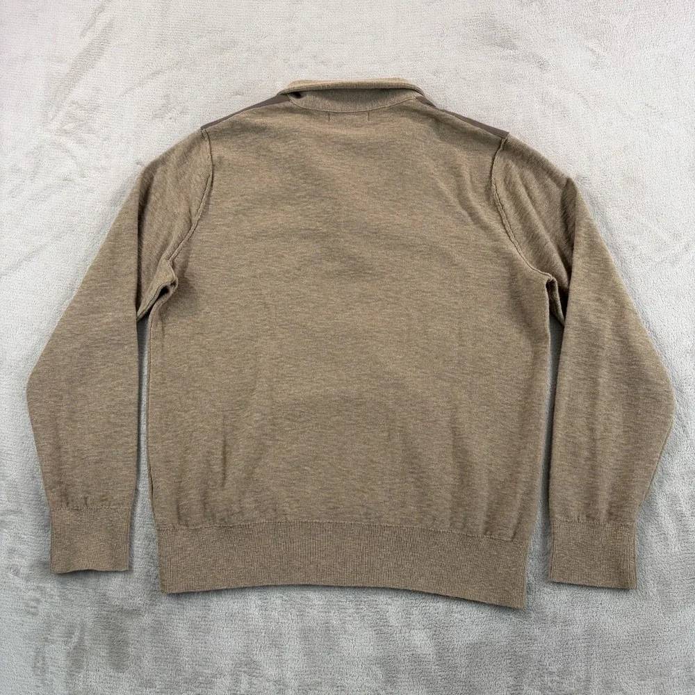 Banana Republic Safari Shawl Collar Sweater in Brown Men Large Long Sleeve